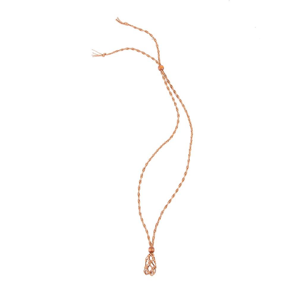 Jewel DIY Braided Necklace Cord Crystal Necklace Holder Empty Stone Holder Braided Necklace Cord