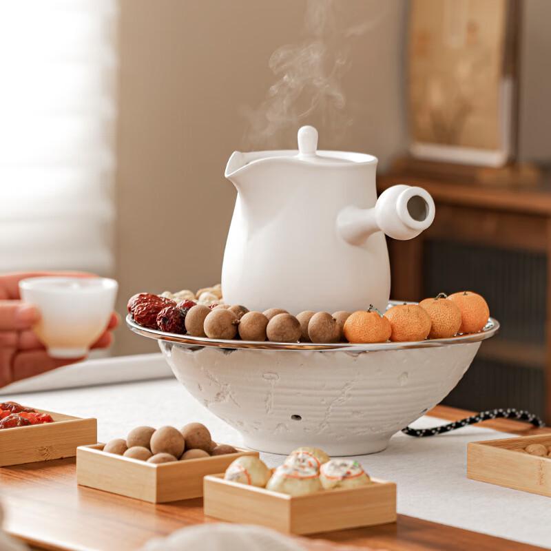 Qunrong Ceramic Tea Set for Stove Brewing