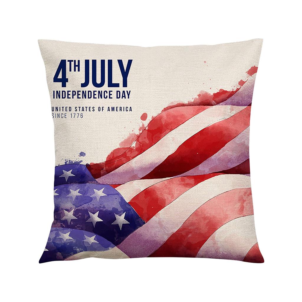 18 IN Independence Day Pillow Memorial Day Patriotic Pillowcase Decoration Independence Day Decorative Pillow
