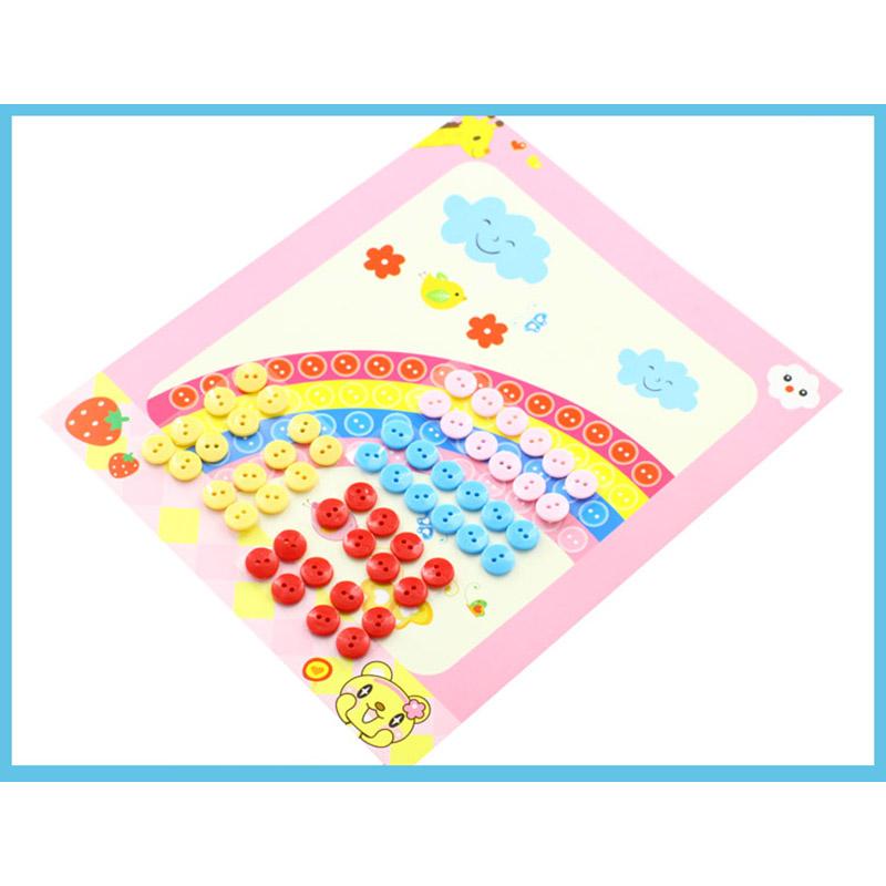 10pcs/lot Button Stickers Kids DIY Drawing Toys Handmade Student Art Class Painting Craft Children Early Educational Game TMZ