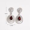 Fine Jewelry Gorgeous Design Sterling Silver 925 Natural Red Garnet Earrings Lady Anniversary Banquet Gift
