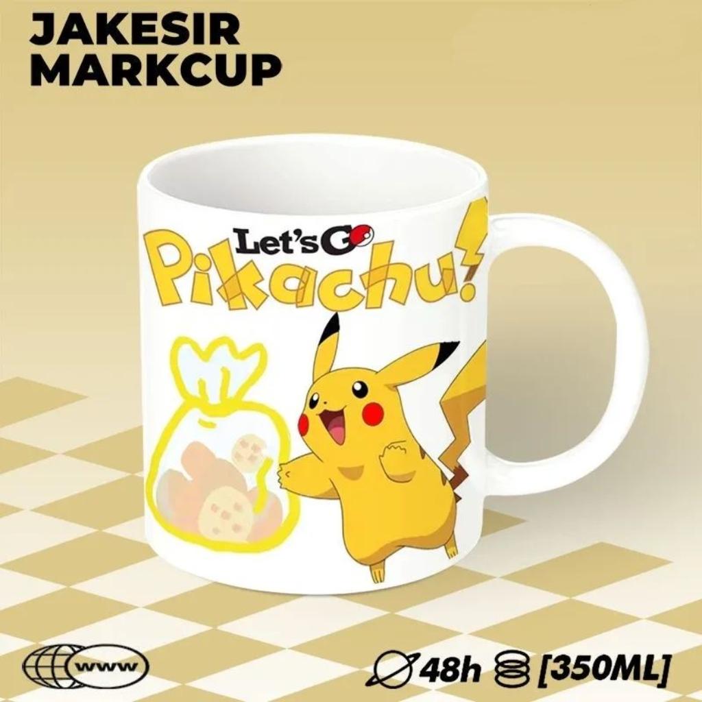 Uroczy ceramiczny kubek do kawy Pikachu Pokemon Kreskówka Duża pojemność Kubek do herbaty Nowość Prezent dla Dzieci Dorosłych Fanów