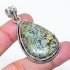 Natural Tibetan Turquoise Gemstone 925 Sterling Silver Pendant 2.01" AP-15467