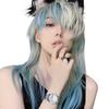 Sofeiyan Long Wolf Wig with Full Wig for Everyday Small Included Highlights Men's Highlights, Straight, Crossdressing, Cosplay, Wear, Natural-Looking,