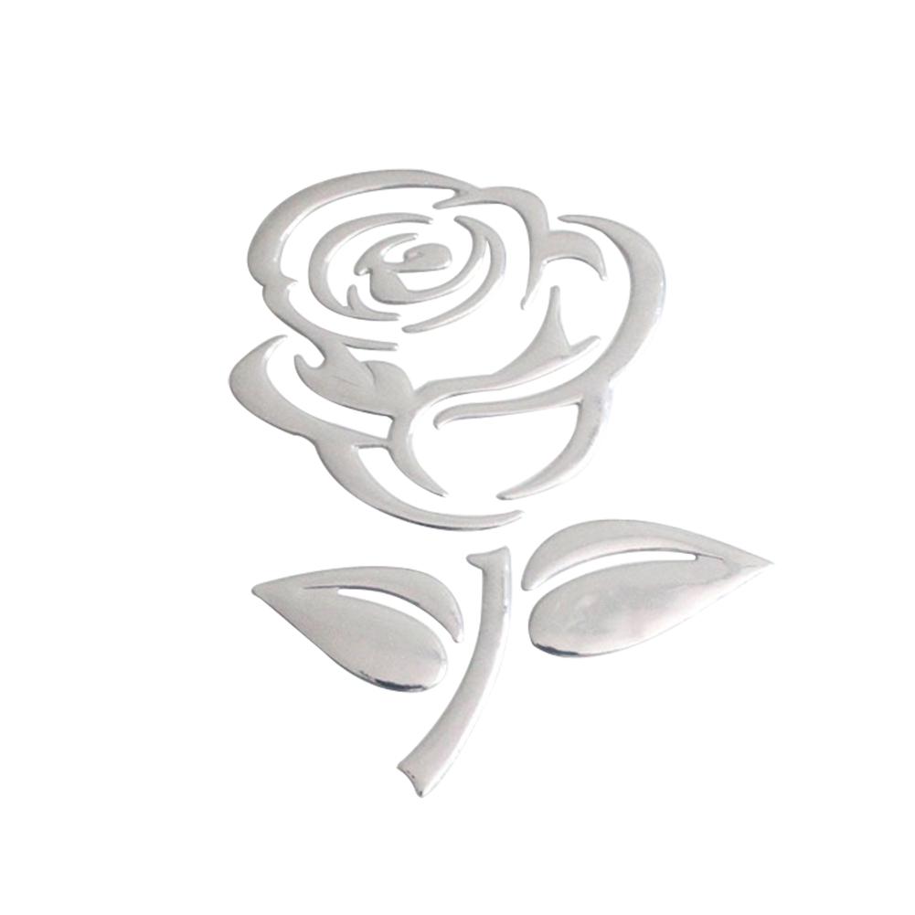 Fashion Rose Flower Car Vehicle Light Lamp Brow Decor Rearview Mirror Sticker