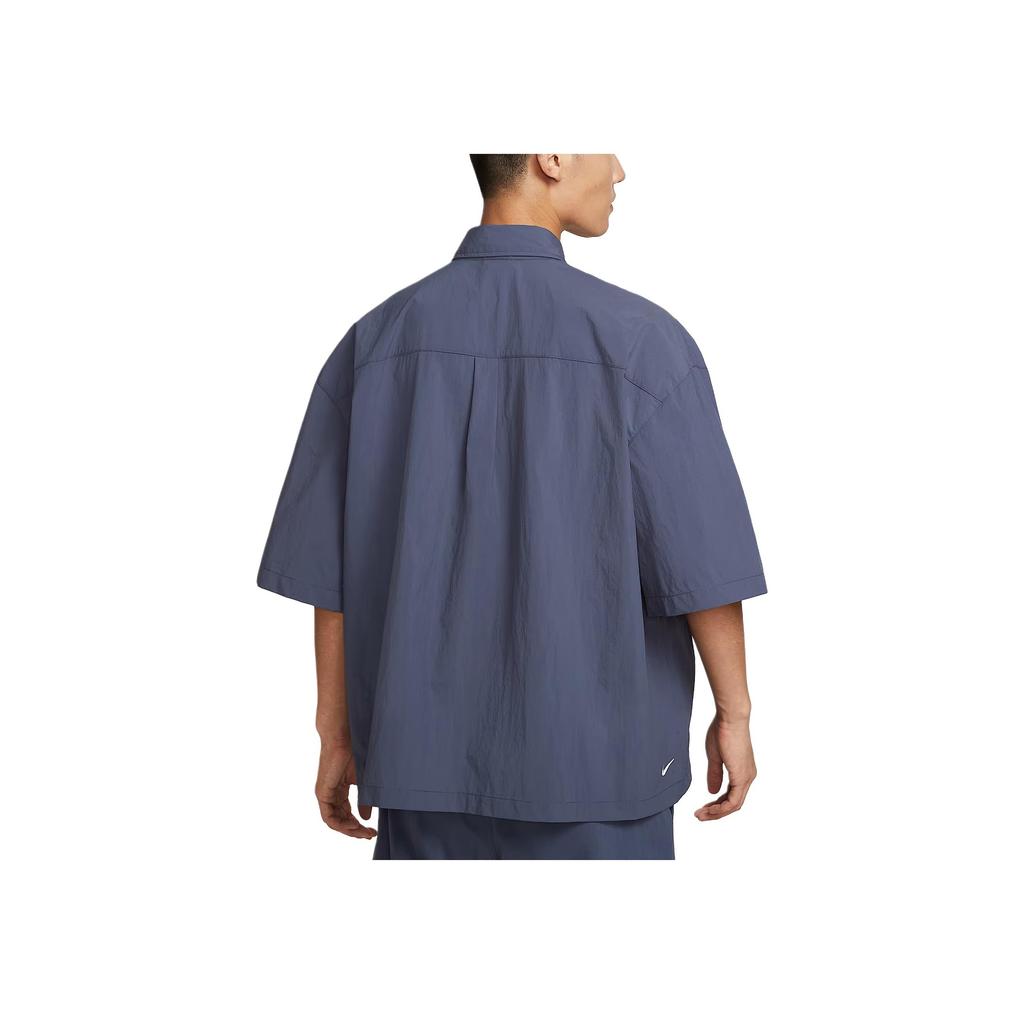 Nike ACG Orb Weaver Repel Camicia a Maniche Corte alla Moda Versatile Protezione Solare Uomo camicie Azzurro Fulmine Grigio Fumo Bianco Vetta HJ2884437