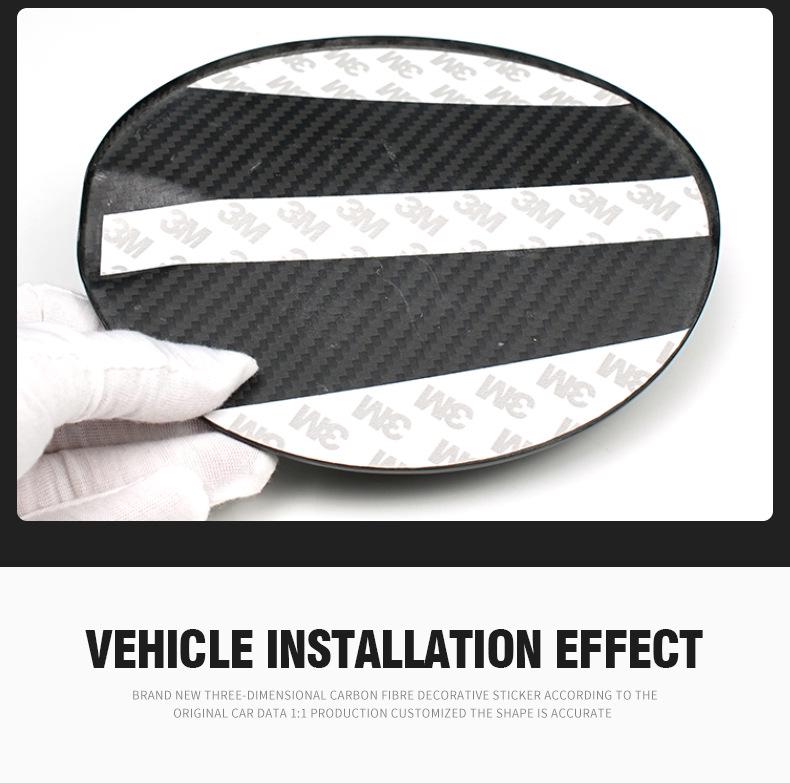 Naklejka na osłonę wlewu paliwa z włókna węglowego do Fiata 500