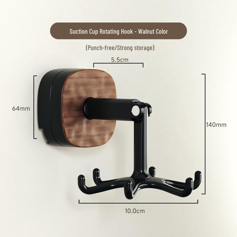 

Rotating Suction Cup Hook – Non-Marking Wall-Mounted Shelf for Kitchen & Bathroom