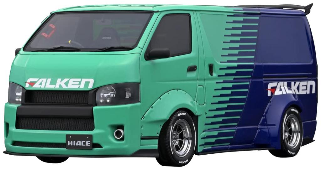 ignition model WORKS HIACE Finished Product 1/18 T.S.D Green/Blue