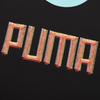 Puma Embroidered Logo Patchwork Casual Crewneck Sweatshirt Men Tops Black 532180-01