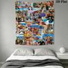 One Piece Luffy Tapestry Wall Tapestry Fashion Print Wallmounted Wall Covering Decoration Atmospheric Background Cloth Work Of Art