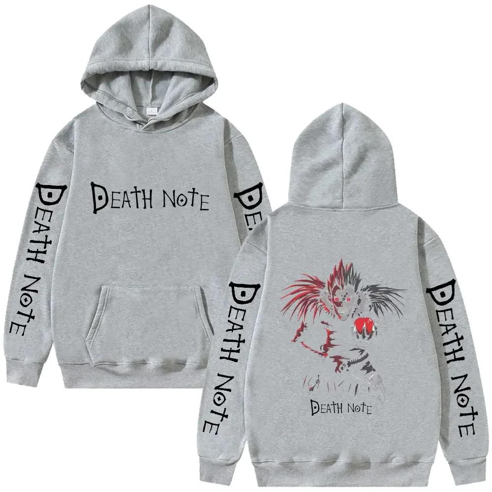 Y2K Anime Death Note Ryuk Graphic Hoodie Men Women Clothing Fashion Vintage Oversized Sweatshirt Men's Cartoon Manga Merch Hoodi