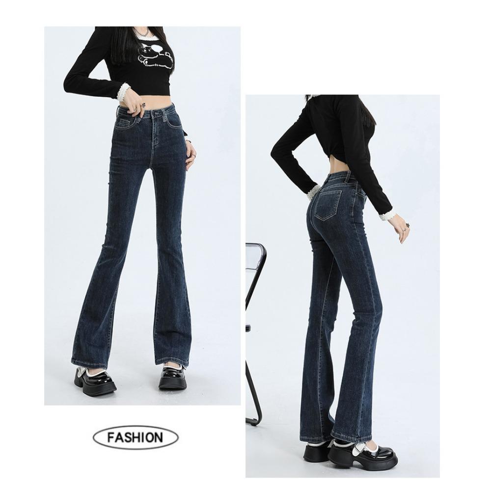 Spring High Waist Slim Stretch Retro Flared Pants