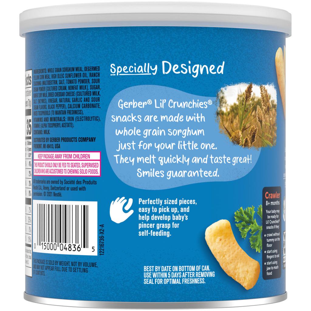 Gerber, Lil' Crunchies, 8 months+, Ranch, 1.48 oz (42 g)