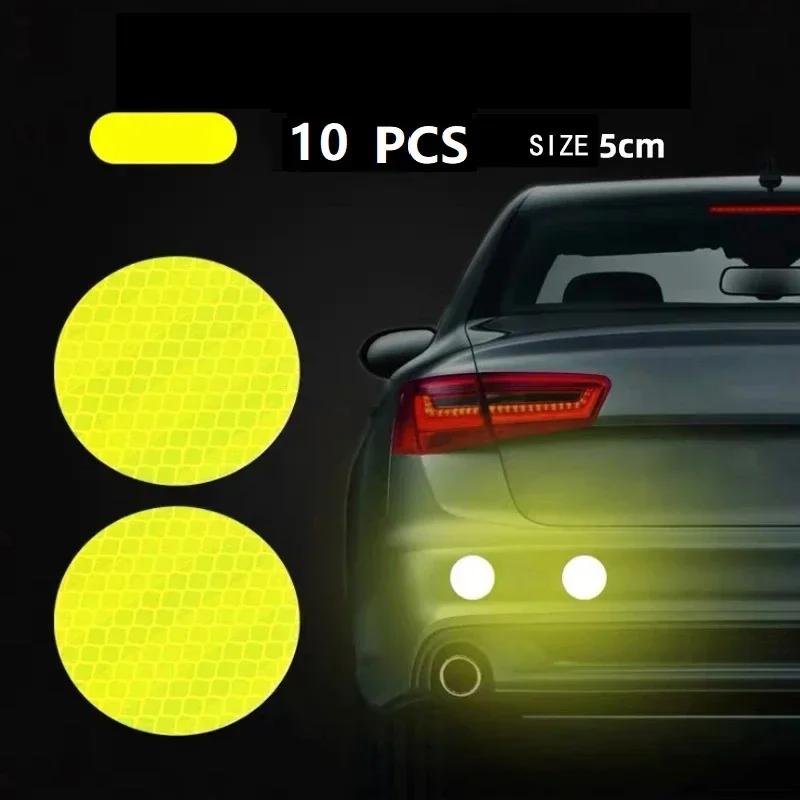 3*8cm Car Bumper Reflective Stickers Reflective Warning Strip Tape Secure Reflector Stickers Decals Safety Warning Tape 10pcs