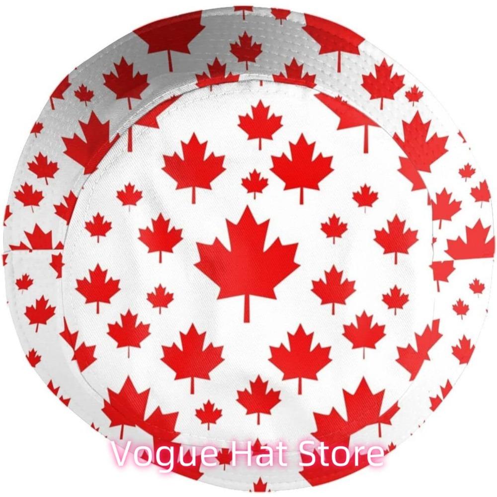 Canada Flag Bucket Hat Fashion Beach Sun Wide Brim Cap Outdoor Fisherman Hats For Women Men Teens