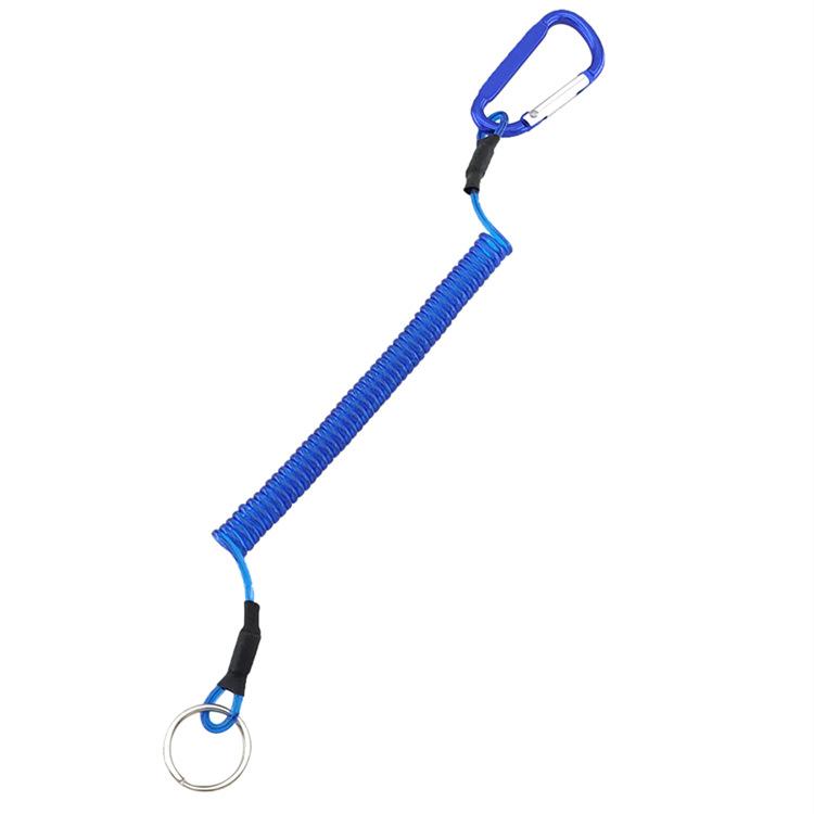 1Pc Mountaineering Buckle Wire Rope Fishing Gear Missed Rope Key Anti-lost Lanyard Retractable Fast
