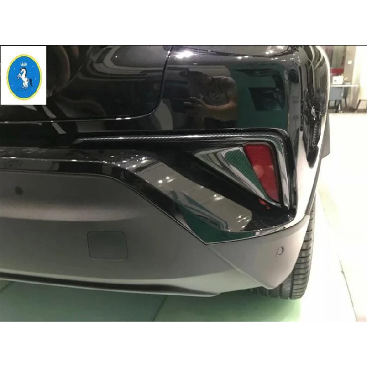 Chrom / Karbonfaser Nebelschlussleuchten Nebelscheinwerfer Lampen Abdeckung Zierleiste Stoßstange Dekoration Auto Styling Für Toyta C-HR CHR 2016 -
