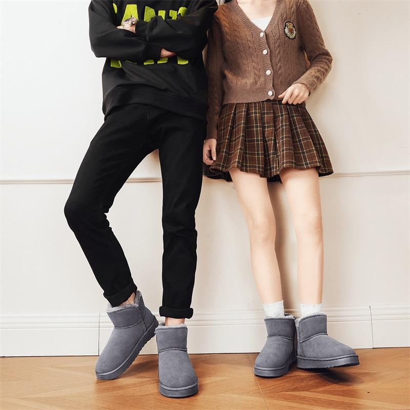 TUINANLE Neue klassische Mini-Schneestiefel. Kombination aus Schaffell Winter Modisch und Lässige Warme Stiefel