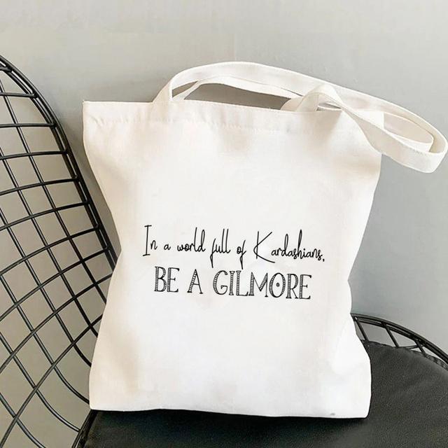 Shopper Gilmore Girls Luke's Printed Tote Geantă Femei Harajuku Shopper Geantă de mână Geanta de umăr Geantă de cumpărături Lady Canvas Bag