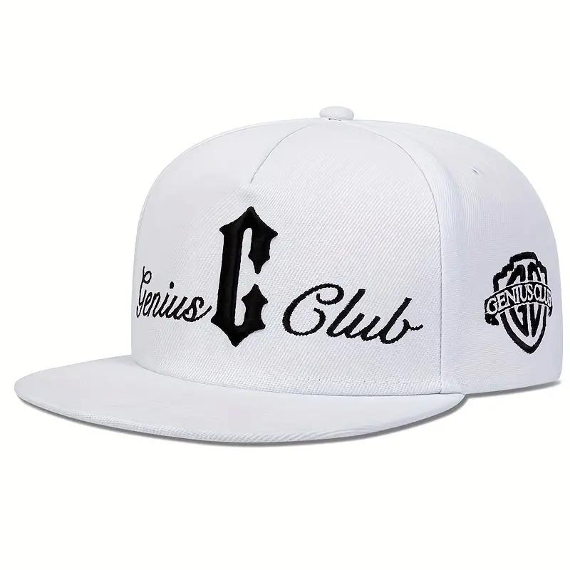 

Fashion Unisex Letter Side Genius Club Embroidery Hip-Hop Hats Outdoor Adjustable Casual Baseball Caps Sunscreen Hat
