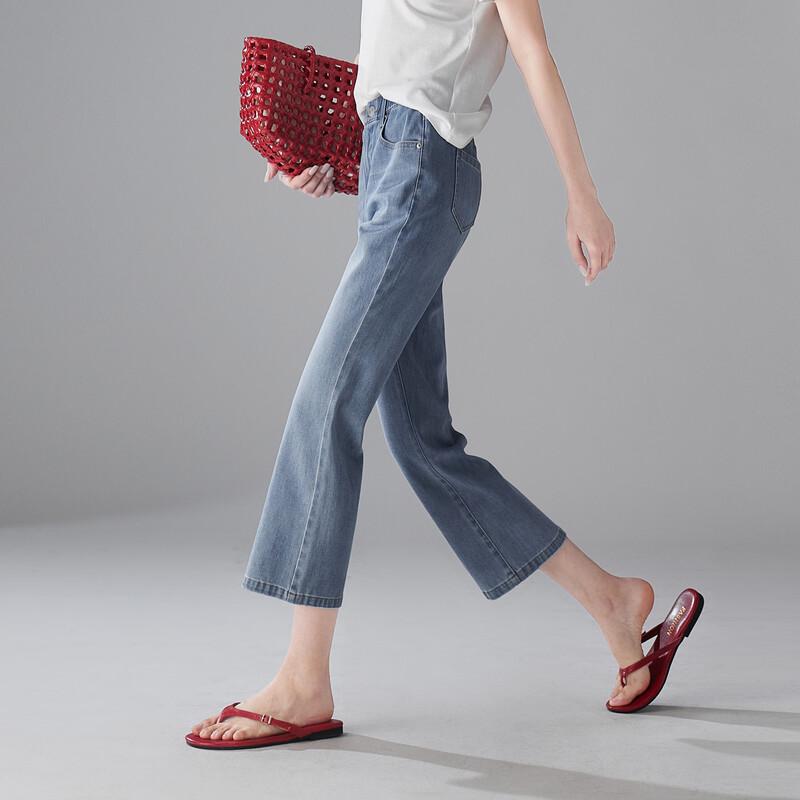 SOFSIL Women's High-Waist Slim Flared Jeans