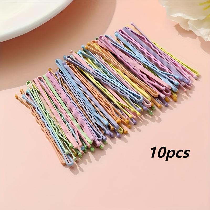 10 шт. Милый и Элегантный Набор Цветных Заколок для Волос, Чисто Металлические Заколки для Свадебной Фотосъемки, Боковые Заколки, Всесезонные Аксессуары для Волос Разных Цветов Multicolor - 10pcs