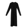 Autumn and Winter New Temperament Socialite Muse Fan with Long Dress High Sense Long Sleeve Knitted Dress Children