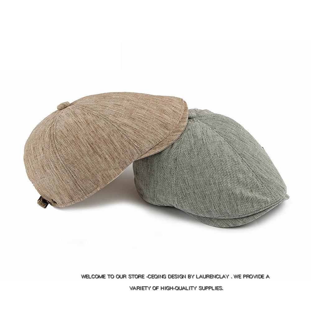 British Retro Beret Men Breathable Sunscreen Sunshade Hat Forward Cap
