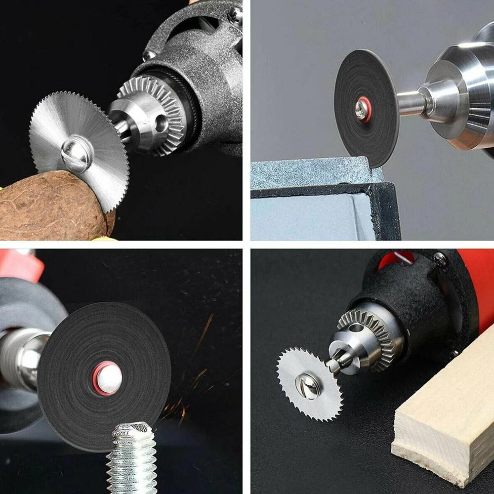 31Pcs Cutting Discs HSS Circular Saw Mini Drill Rotary Tool Multi-Size Blades for Cutting Metal, Wood, Stone, PVC