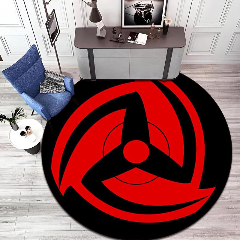 Famous cartoon NARUTO protagonist Uzumaki Naruto round carpet soft home decoration anti-slip door mat outdoor picnic mat carpet M2