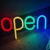 Battery Powered OPEN Letters Neon Lights Colorful Night Lamps LED Neon Sign Light  Office Signage