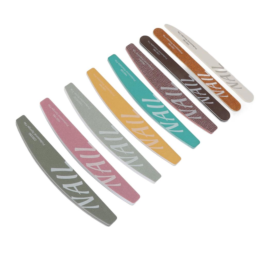 9 Piece Nail File Set Different Shape Professional Manicure Tools Washable Nail Buffer Set for Acryl
