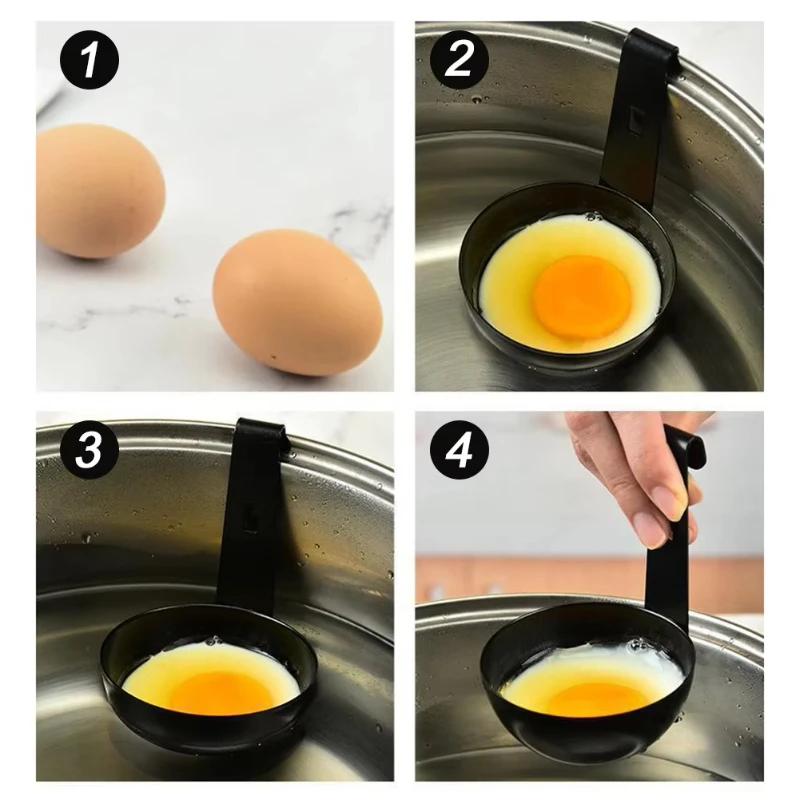 1PC Steamed hot spring soft boiled egg tool flat bottomed steamed egg mold hanging ear type boiled egg machine hanging pot