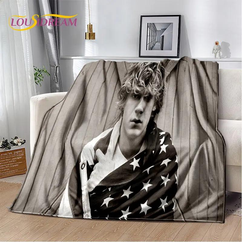 Movie Tv Actor Cute Evan Peters Soft Plush Blanket,Flannel Blanket Throw Blanket For Living Room Bedroom Bed Sofa Picnic Cover