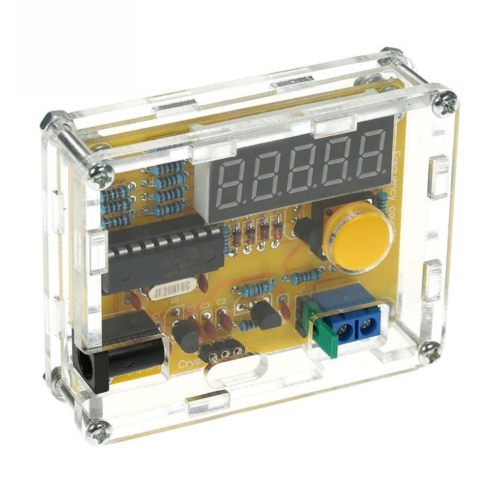1Hz-50MHz Frequency Counter DIY Kit With Shell For Oscillator Tester 30V Signal Capacity Testing 5-12V