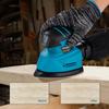 Electric Detail Sander 130W – Mouse Palm Sander for Wood, Furniture & DIY Sanding with Dust Collection and 10 Sanding Pads (Budget), Model 100182