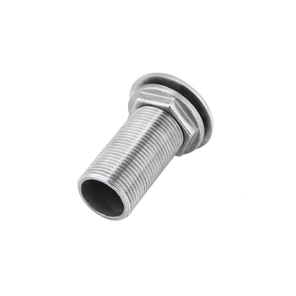 1inch 316 Stainless Steel Boat Marine Barbed Hose Thru Drain Threaded Fitting