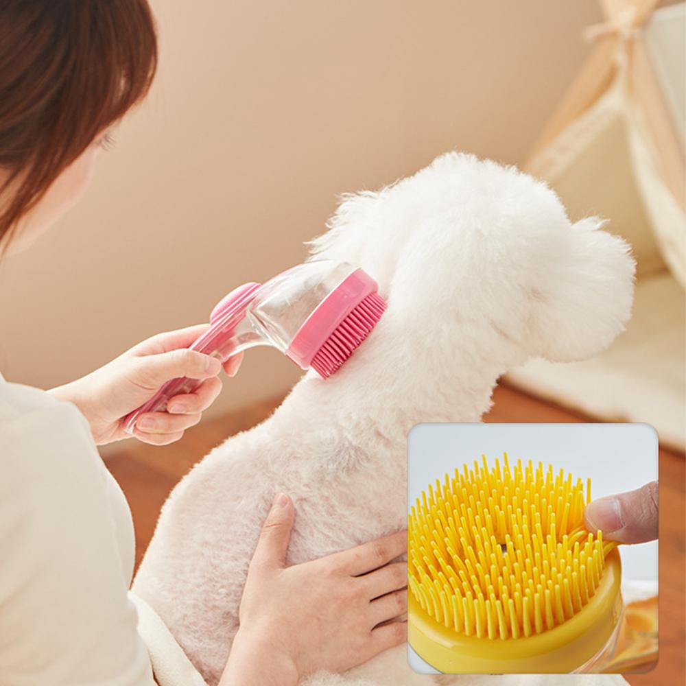 Indoor Cat and Dog Shampoo Grooming Brush, Pet Bath Massage Brush, Dog Comb for Young Long Hair or Short Hair Dogs and Cats with Massage Function