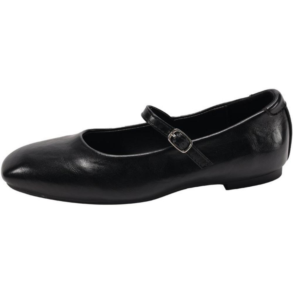 Mary Jane Single Shoes Thick Heel Shoes Elegant Classic Retro Square Toe Comfortable Soft Shallow Cut Low Heel Women's Shoes