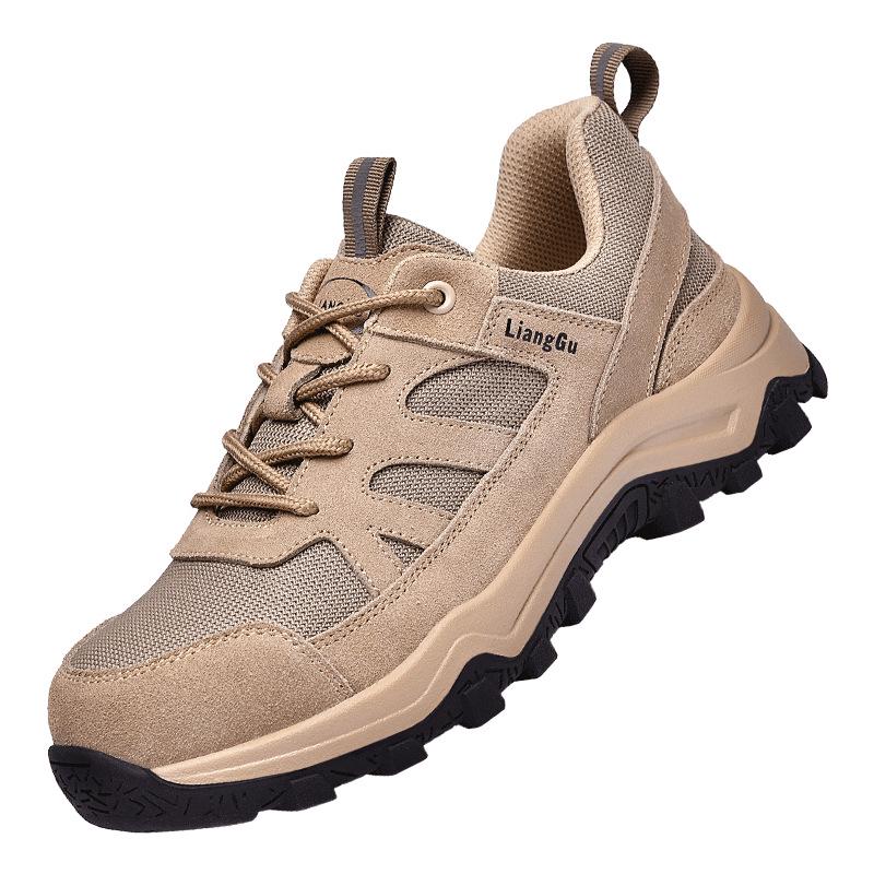 

Breathable Insulated Safety Work Shoes: Anti-Smash, Anti-Puncture, Wear-Resistant, Lightweight, Construction Site Protection Brown 88869; Size 45