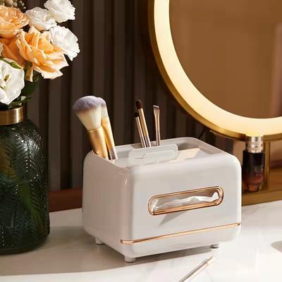 Light Luxury Desktop Tissue Box, Home Coffee Table Creative Storage and Paper Drawing Box
