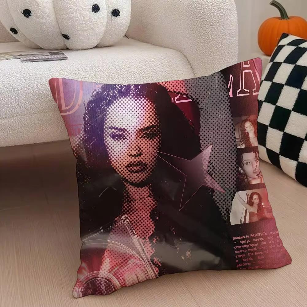 Kpop-Stil Y2K Hot Girl Stil K-Katseye Girlgroup Kissenbezug Weicher Seidiger Stoff Verdeckter Reißverschluss Kissenhülle Perfektes Fan-Geschenk