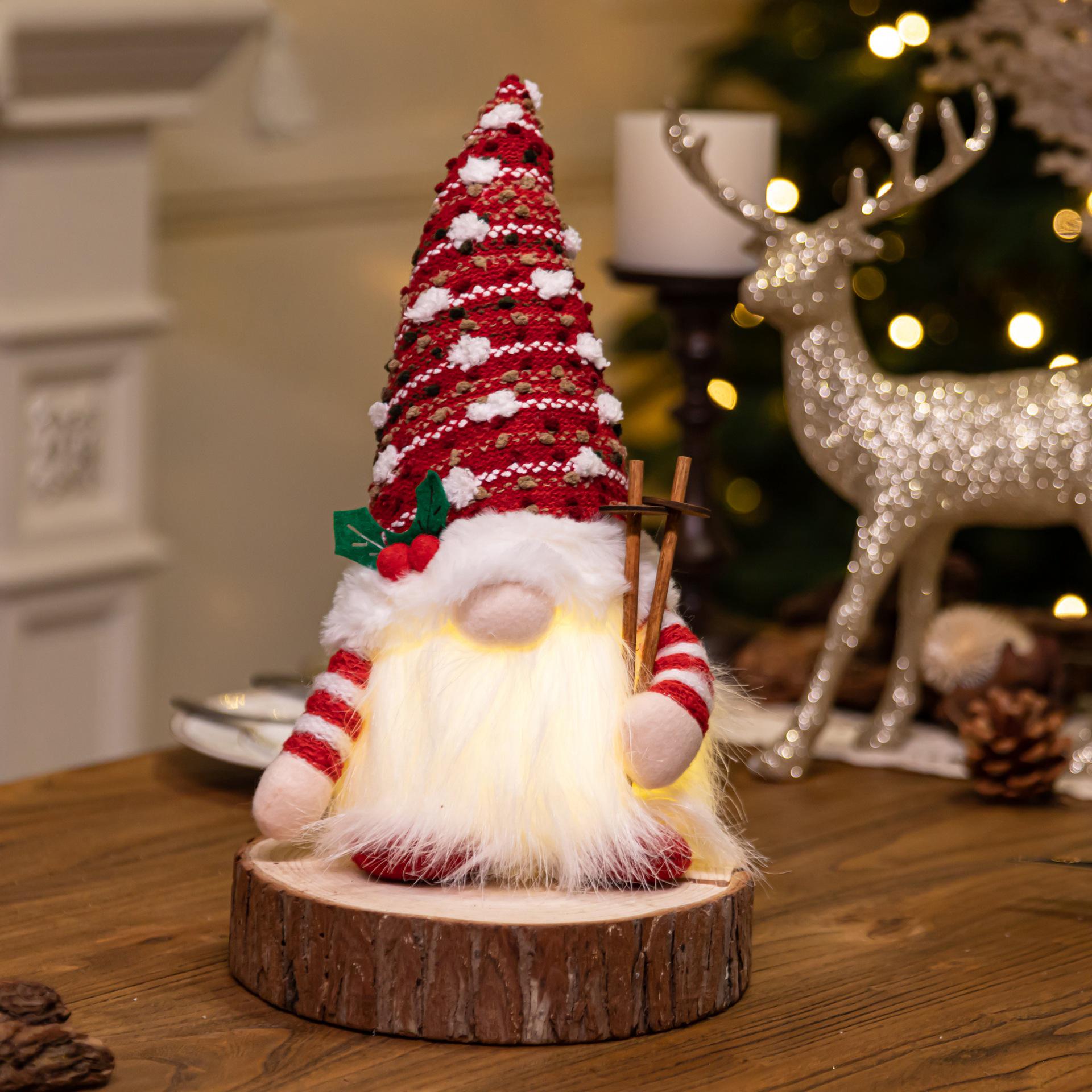 Rudolph Light-Up Sequin Plush Doll: Christmas Window Decoration