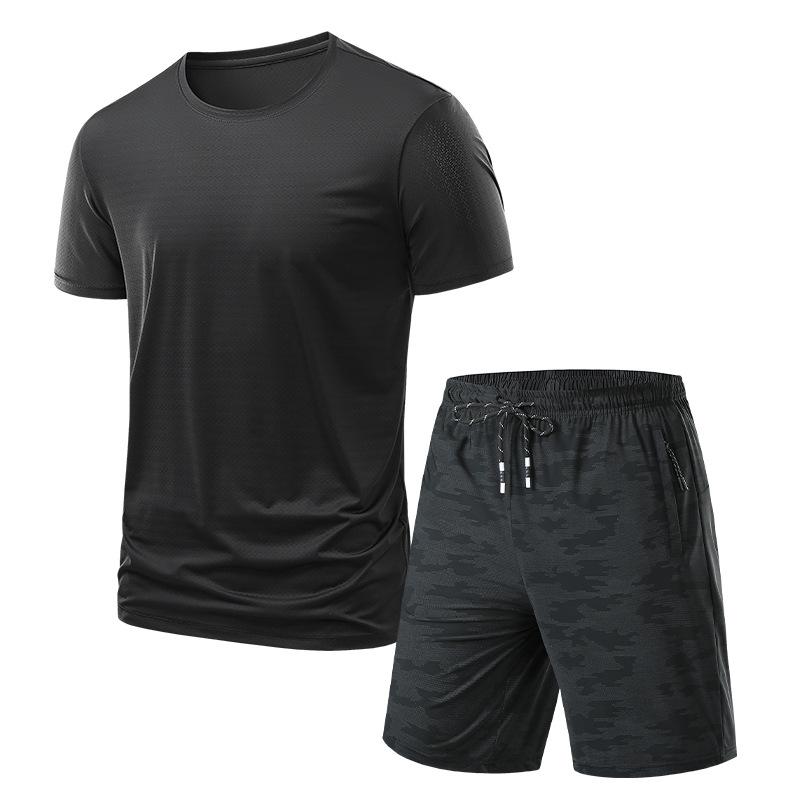 Breathable Sports Suit T-shirt Men's Shorts Casual Two-piece Suit Men's Lightweight Breathable Quick-drying