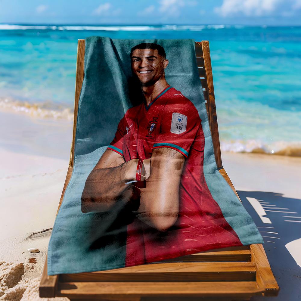 Cristiano Ronaldo Beach Towel Quickdry Soft Microfiber Comfortable Lightweight Perfect For Traveling Yoga Camping And Swimming