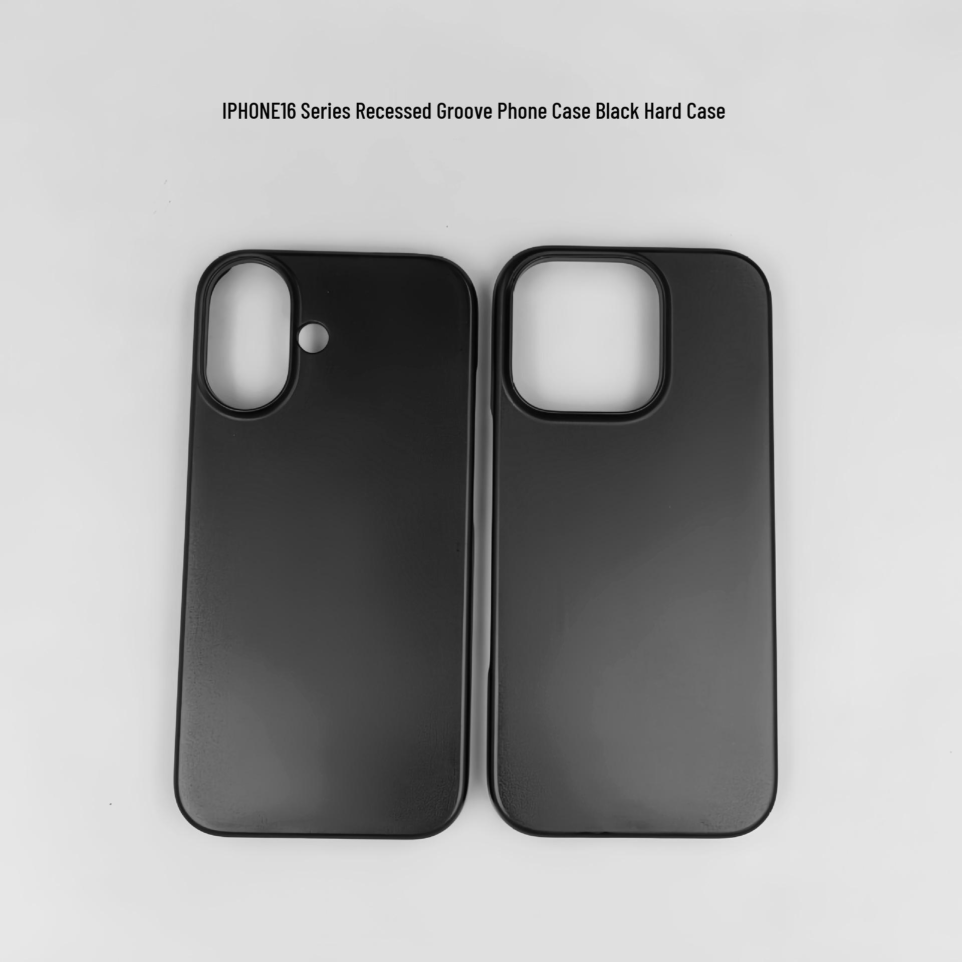 

iPhone 15 Pro Leather-Recessed Case: Frosted Semi-Wrapped PC, for iPhone 16 iPhone 14 Recessed Camera Protruding