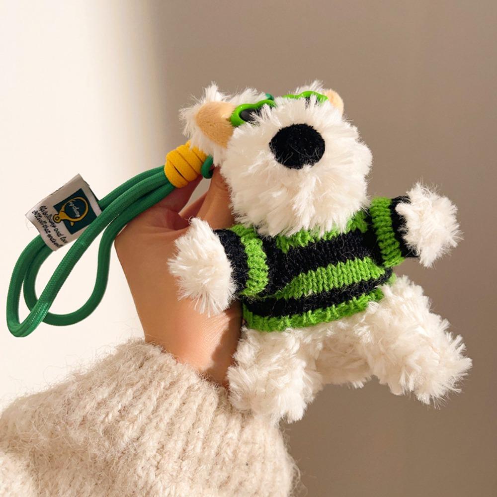 Stuffed Plush Puppy Doll Keychain Anti-lost Plush Dog Hanging Pendant  Bag Pendant