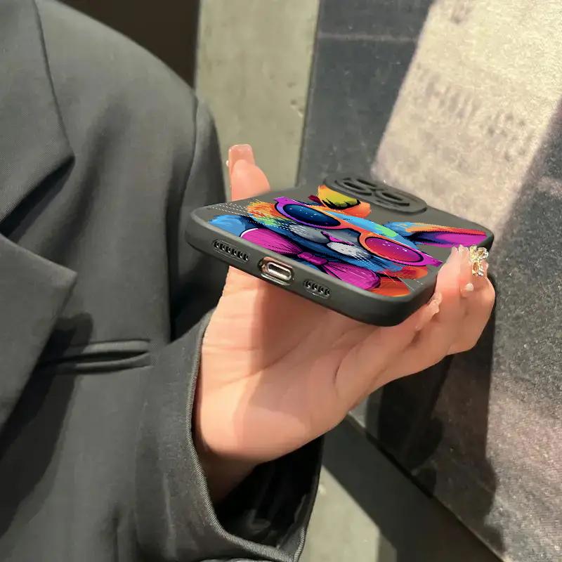 Cute Colorful Rabbit Silicone Phone Case For  Redmi Note 13 12 11 Pro Plus 13 12S 11S 11 10S 10 Redmi 12 4G 13C Soft Cover