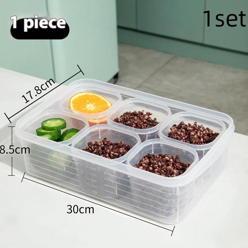 Food Storage Container Vegetable Fruit Fresh-keeping Box With Lid For Refrigerator Kitchen Spice Seasoning Storage Jar